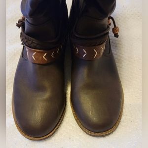 Sugar Boots Womens 9 M SGR-Root Mid Calf Riding WS167B Brown Faux Leather